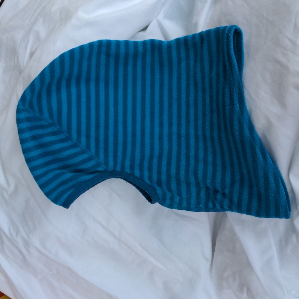 MEC Kids Striped Balaclava in Teal and Dark Teal